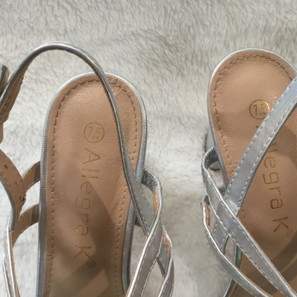 Open Toe Slingback Chunky Hell Strap Sandals size 7.5 USA - Picture 3 of 5